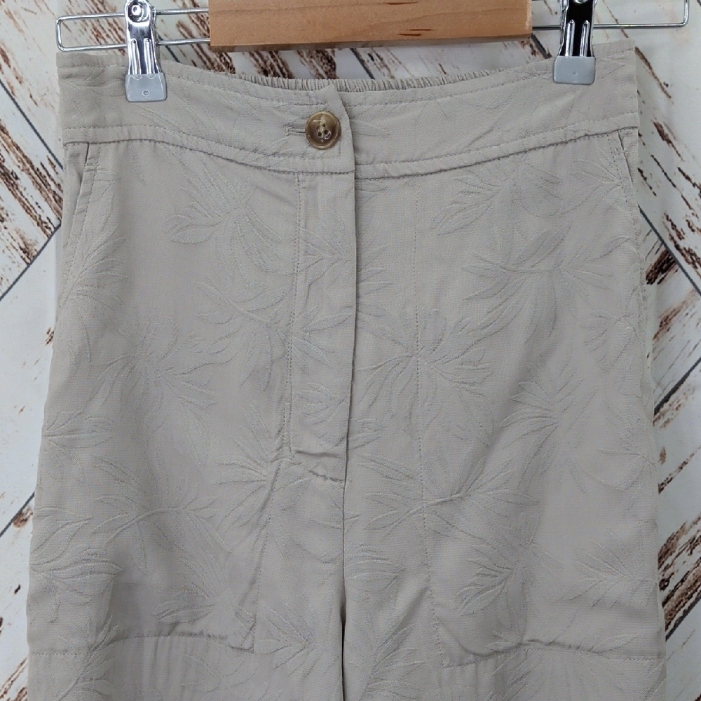 House of Harlow 1960 Beige Floral Patterned Wide Leg Pants - Picture 3 of 7